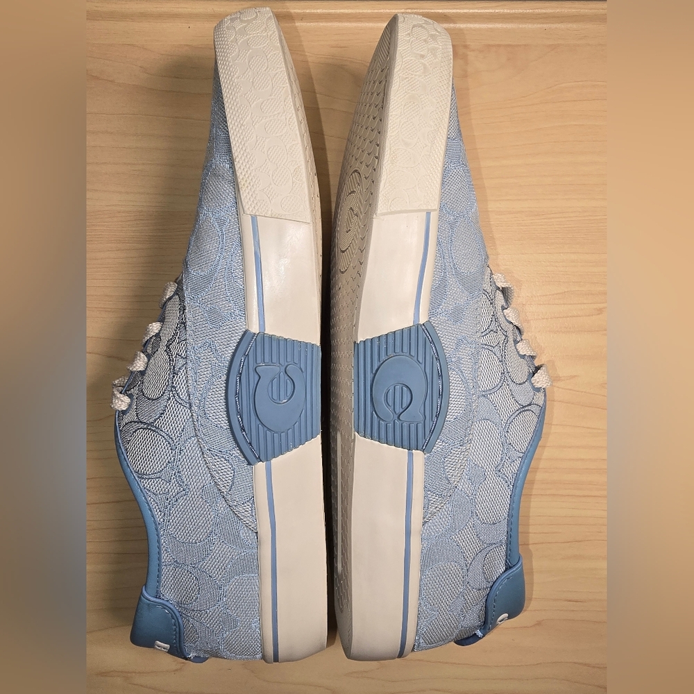 COACH C2705 Citysole Skate Sneakers Light Blue & Beige Womens Size 9B - Picture 9 of 12